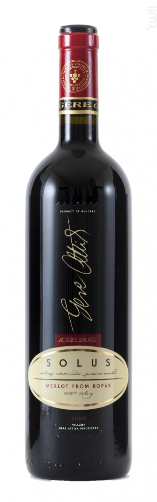 Solus Gere Attila Vin Rouge●AOC de Villány-Siklós 2016 75cl