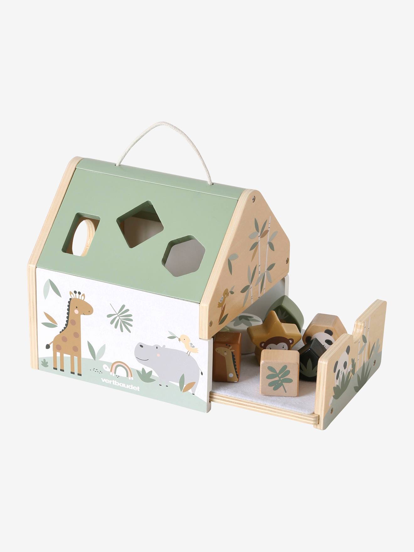 Maison des formes en bois FSC® multicolore