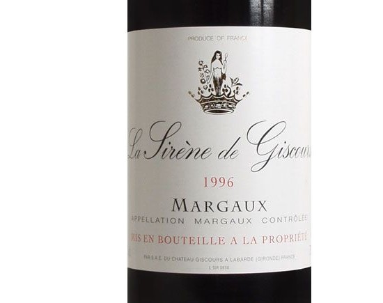 La Sirène de Giscours Rouge 2002, Second Vin de Château Giscours Bordeaux Margaux