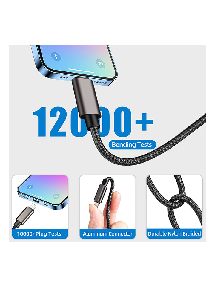 SmartCase USB-C-Lightning-Kabel in Schwarz - (L)1 m günstig kaufen onesize