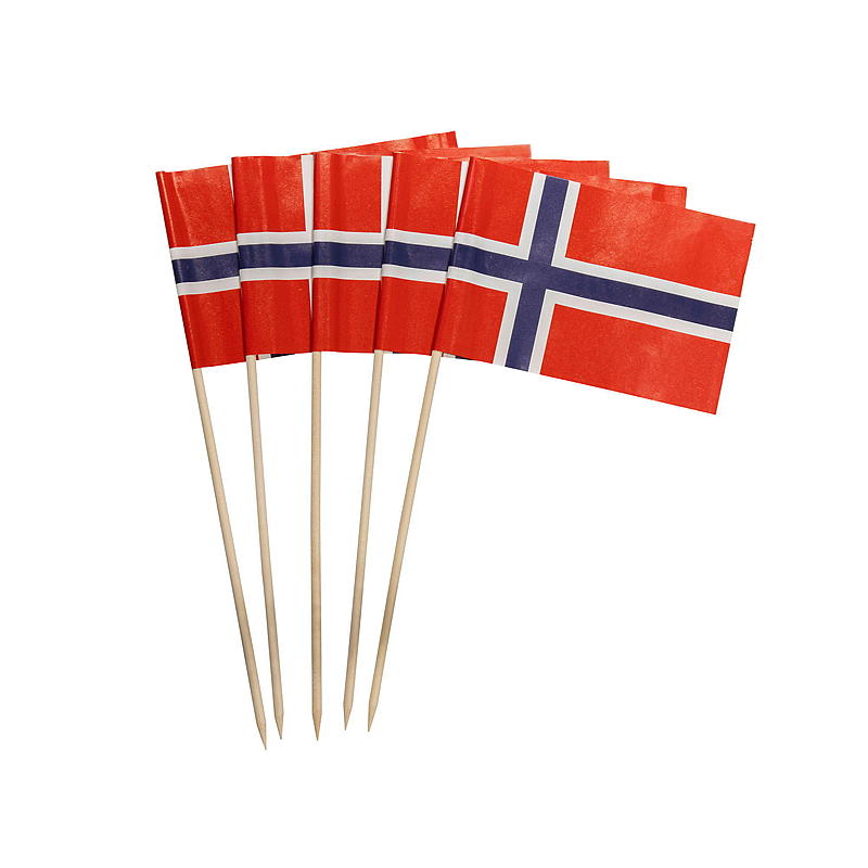 Giform Blomsterpinne 6-pk, m/norsk flagg