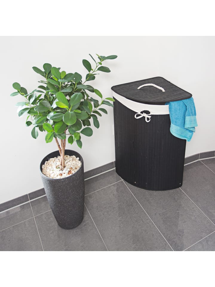 relaxdays 2x Eckwäschekorb in Schwarz/ Weiß - Je 64 l günstig kaufen onesize