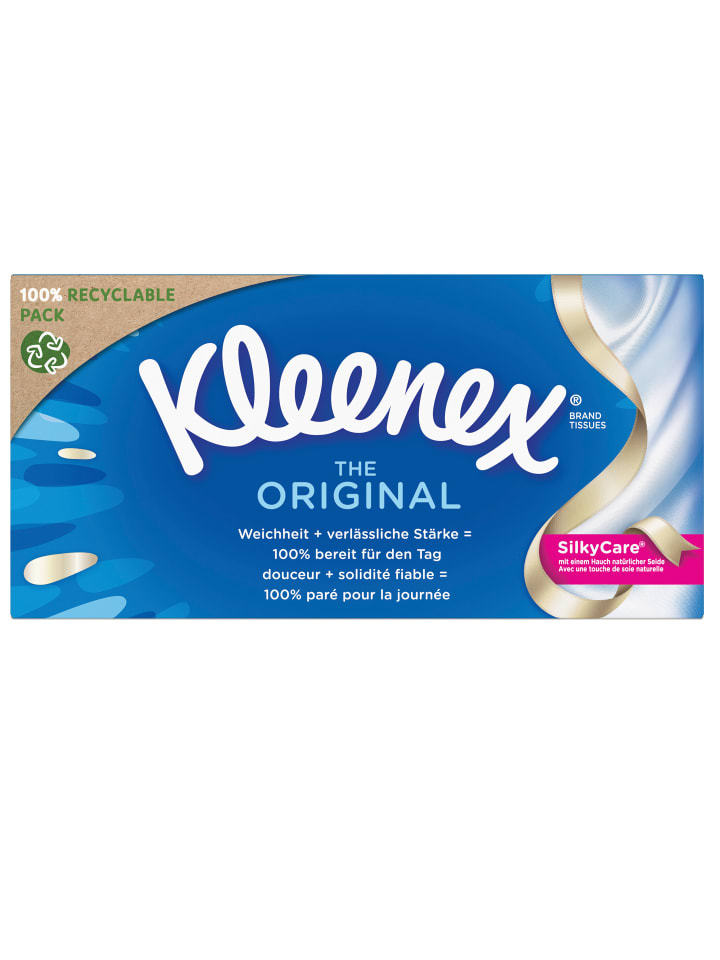 Kleenex Original Taschentücher-Box Kosmetiktücher 3-lagig Großpackung 24 x 72 Stk günstig kaufen onesize