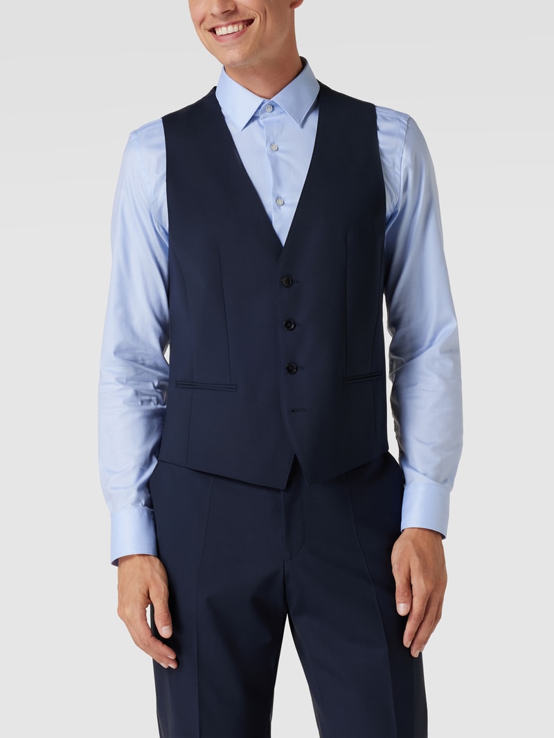 Weste mit Paspeltaschen Modell 'Huge Vest' in blau