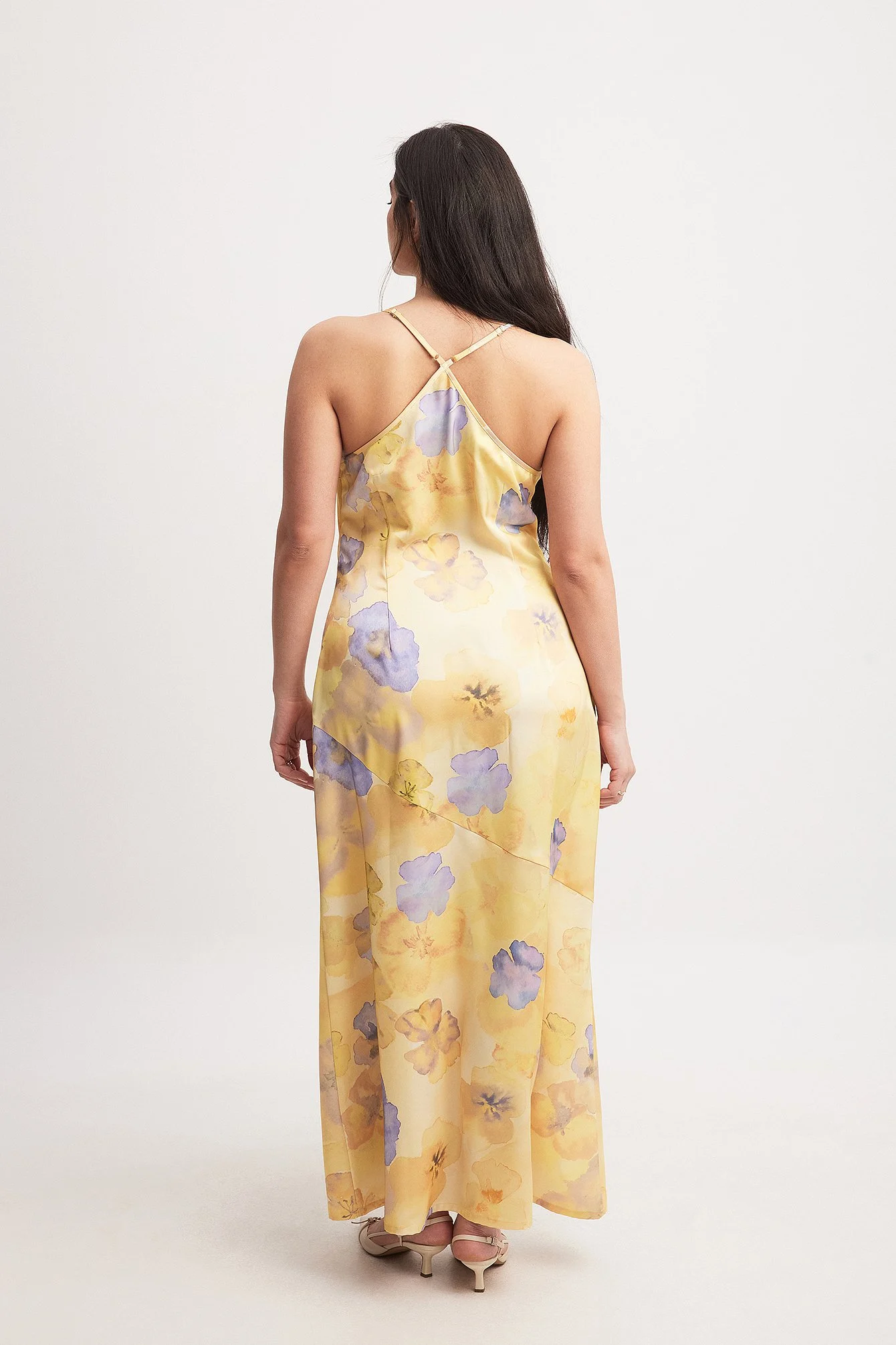 V-Neck Satin Slip Dress