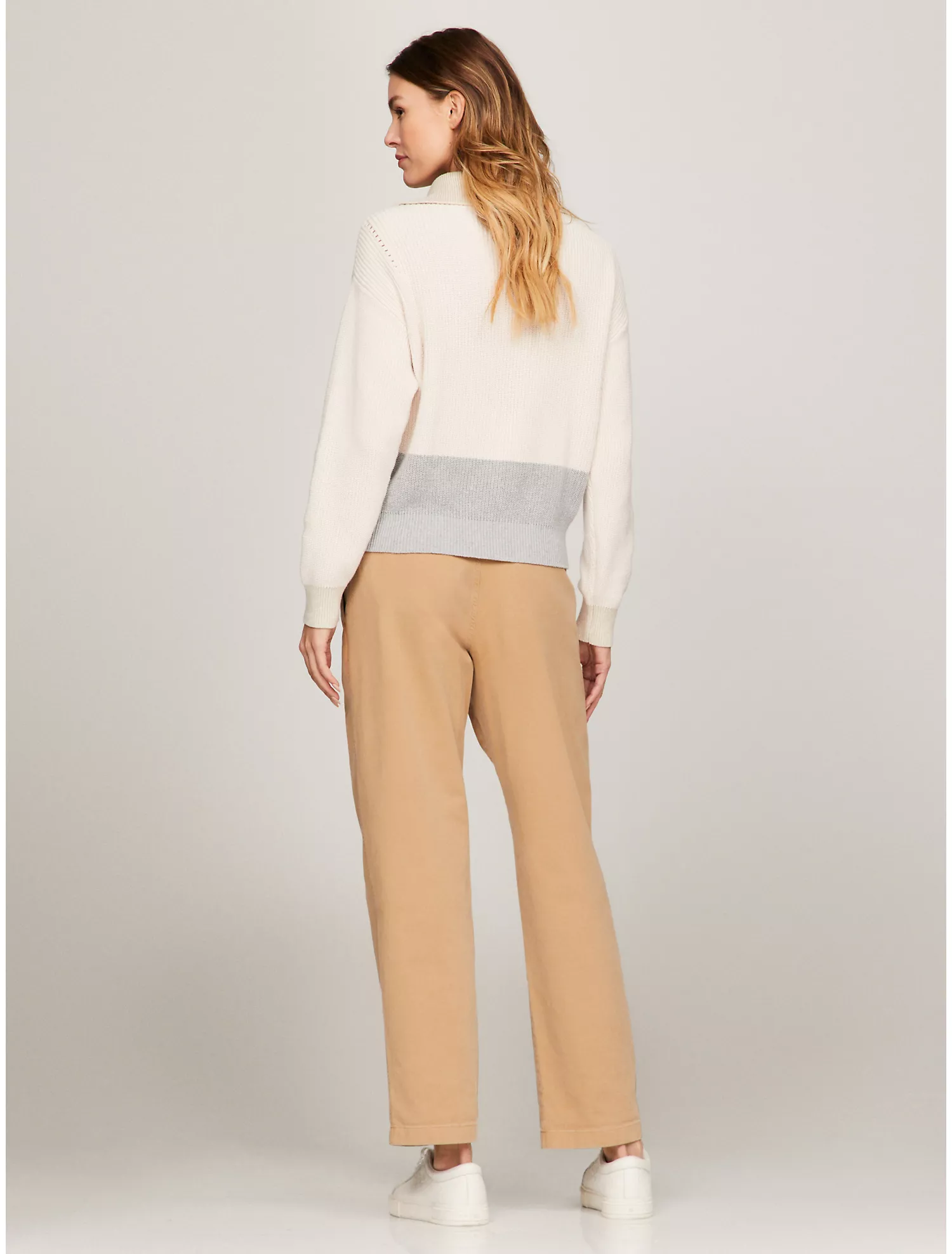 Colorblock Half-Zip Sweater