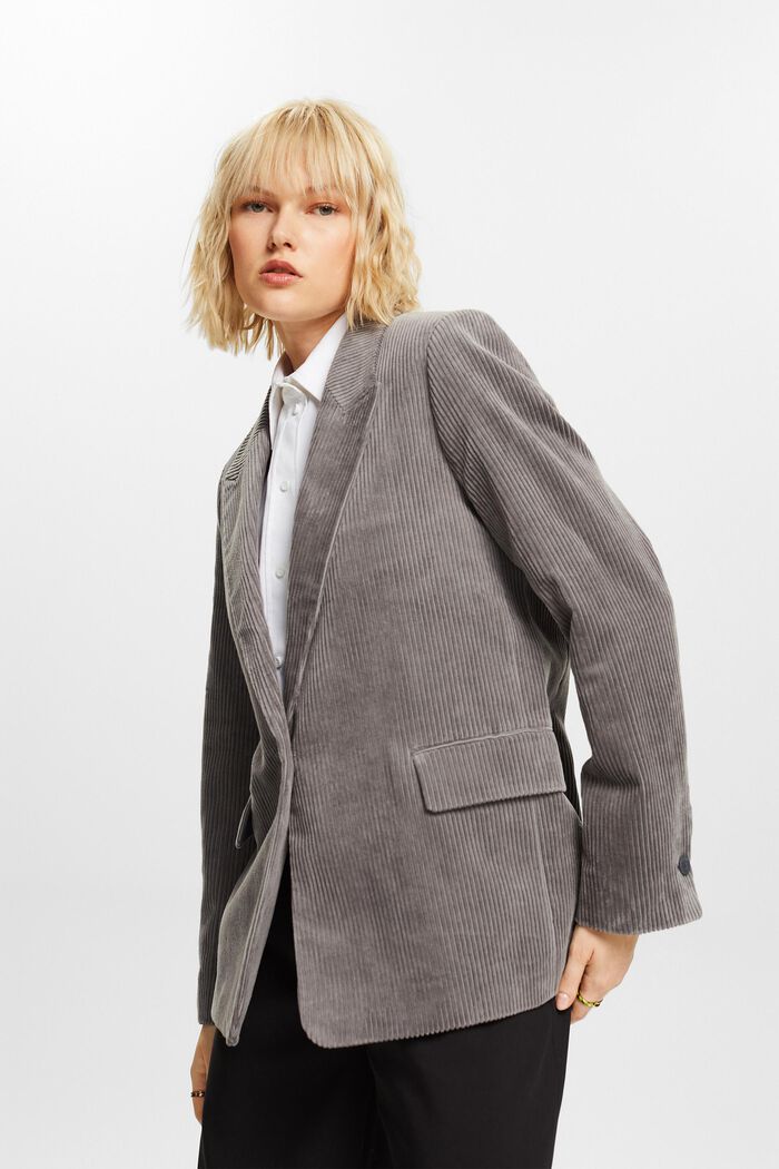 Oversized Cordblazer aus Baumwolle