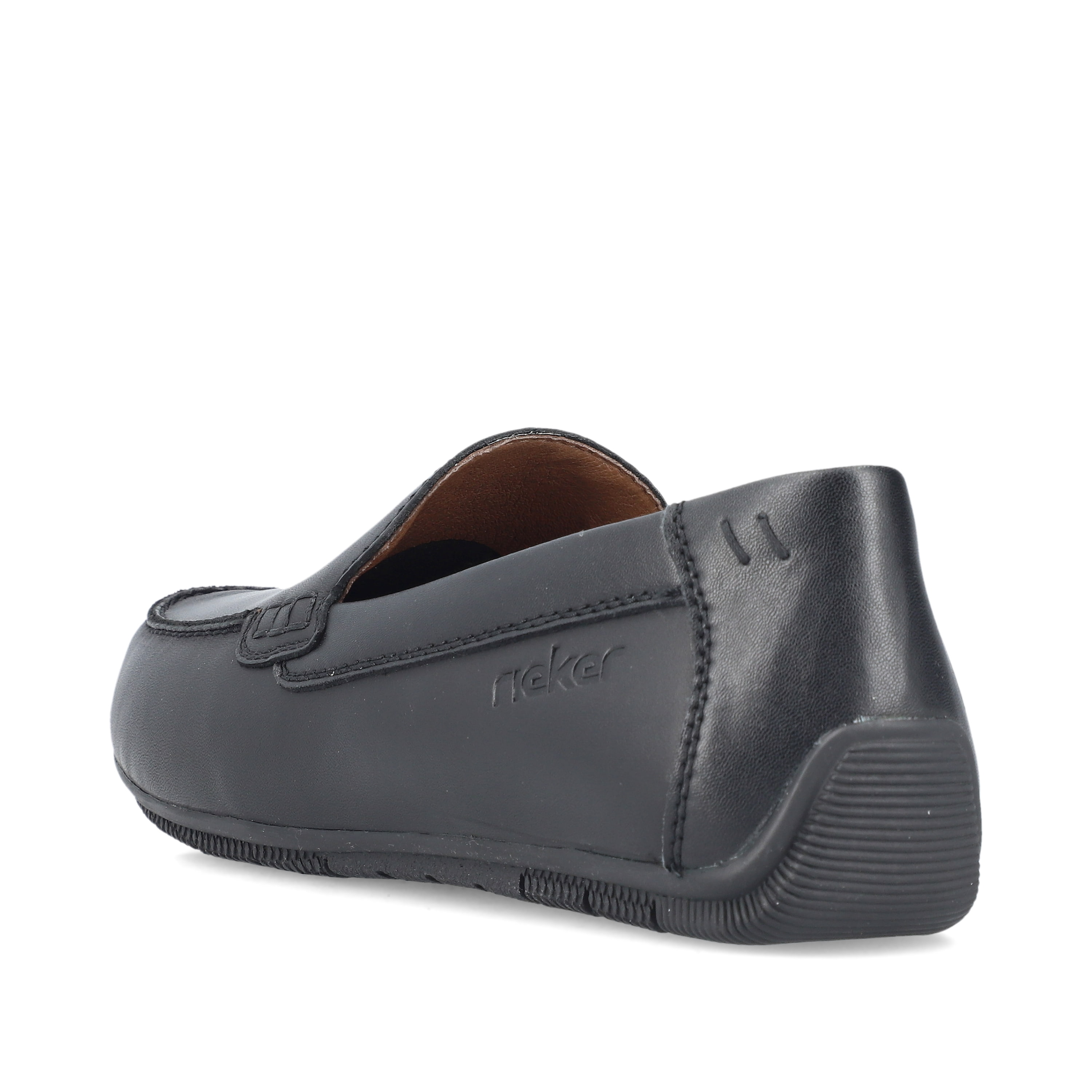 Rieker Herren Slipper glanzschwarz