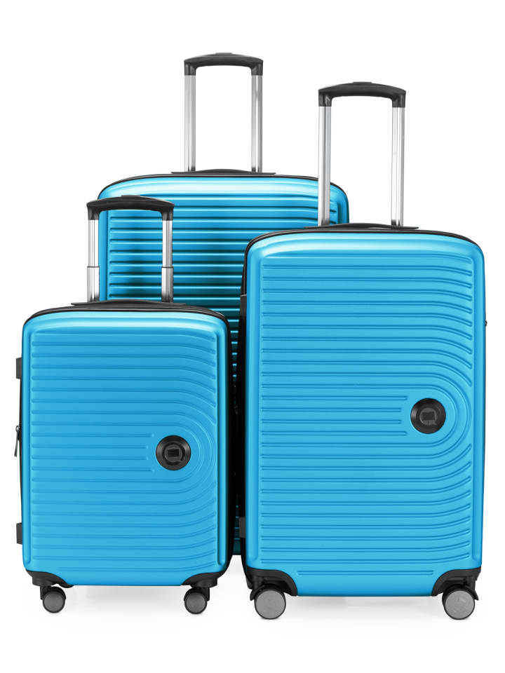 Hauptstadtkoffer Mitte - Kofferset 3 Trolleys Erweiterung Hartschale Gepäck-Set in Cyanblau günstig kaufen S - L