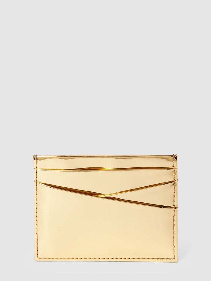 Kartenetui mit Metallic-Look Modell 'Holiday' in gold