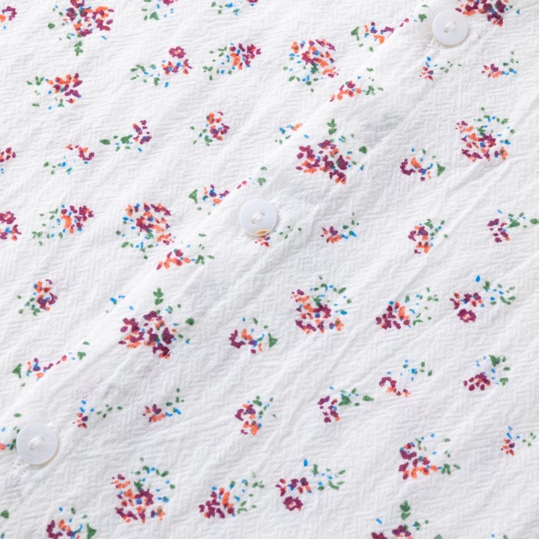 suebidou Klassische Bluse Bluse Langarmshirt mit Rüschendetails florales Muster für Mädchen