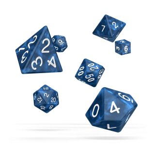 Oakie Doakie Dice Würfel RPG-Set Marble - Blau (7)