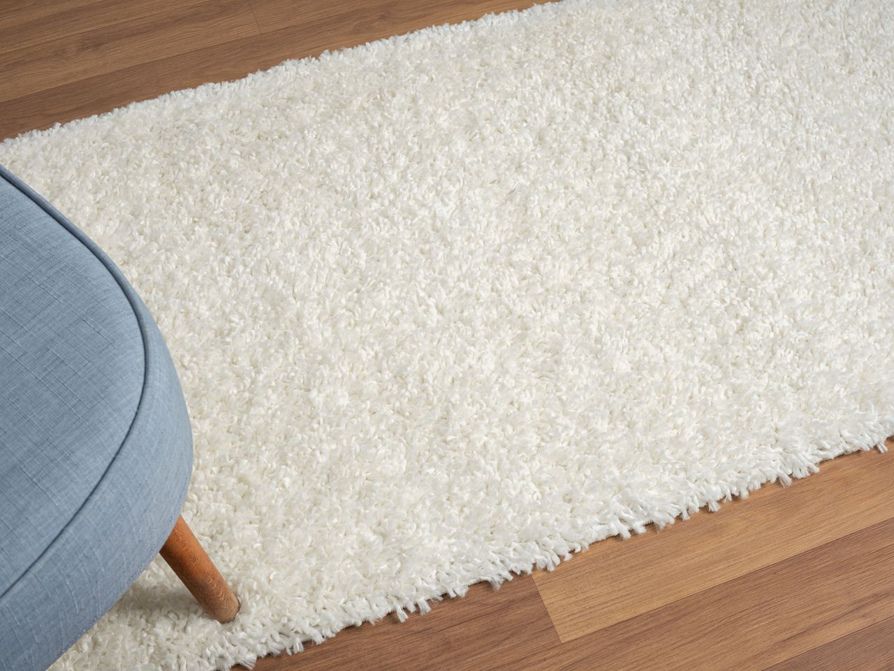 MyFlair Teppich Elodie, 80cm x 250cm, Farbe Weiß, rechteckig, Florhöhe 37mm