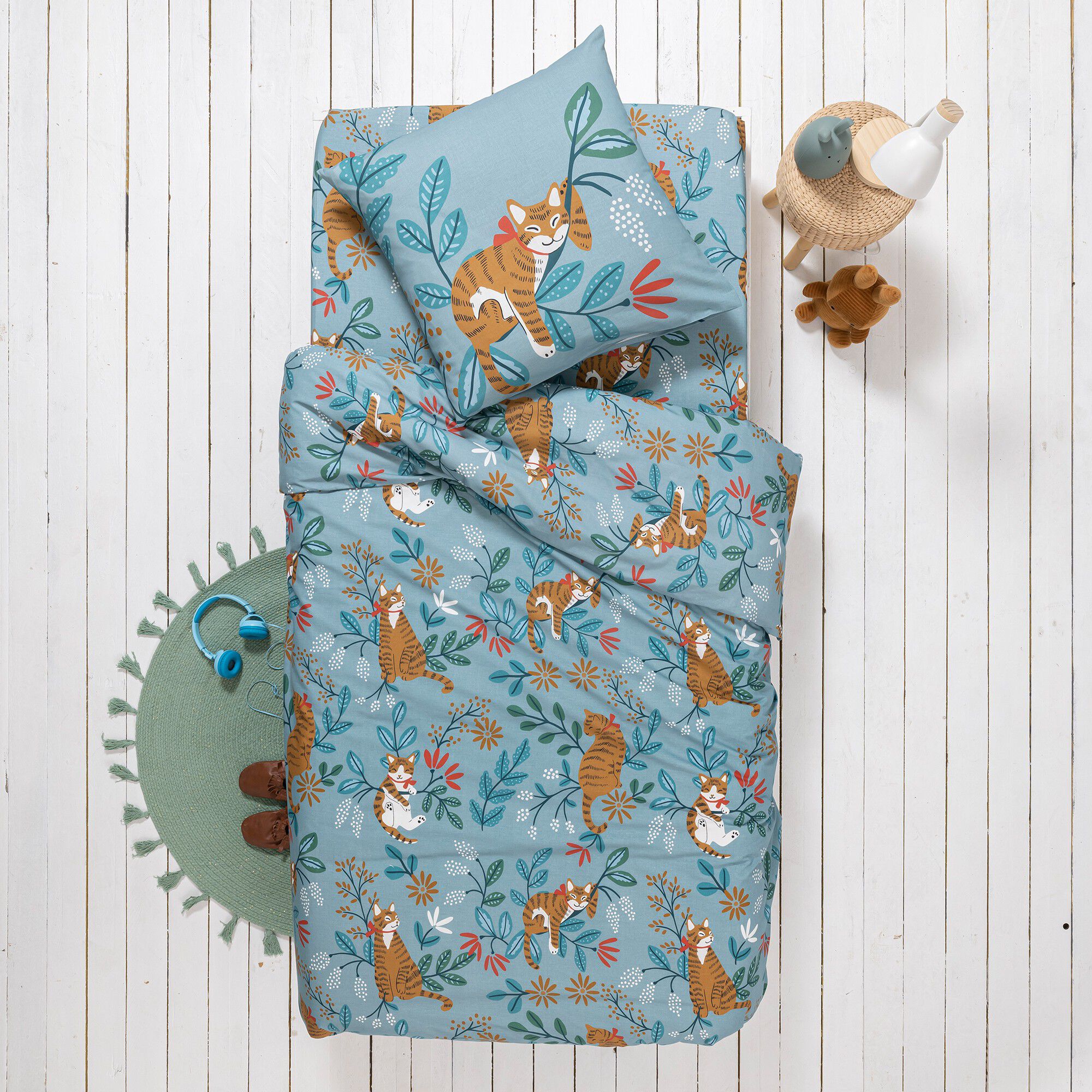 Linge de lit enfant imprimé Châtaigne