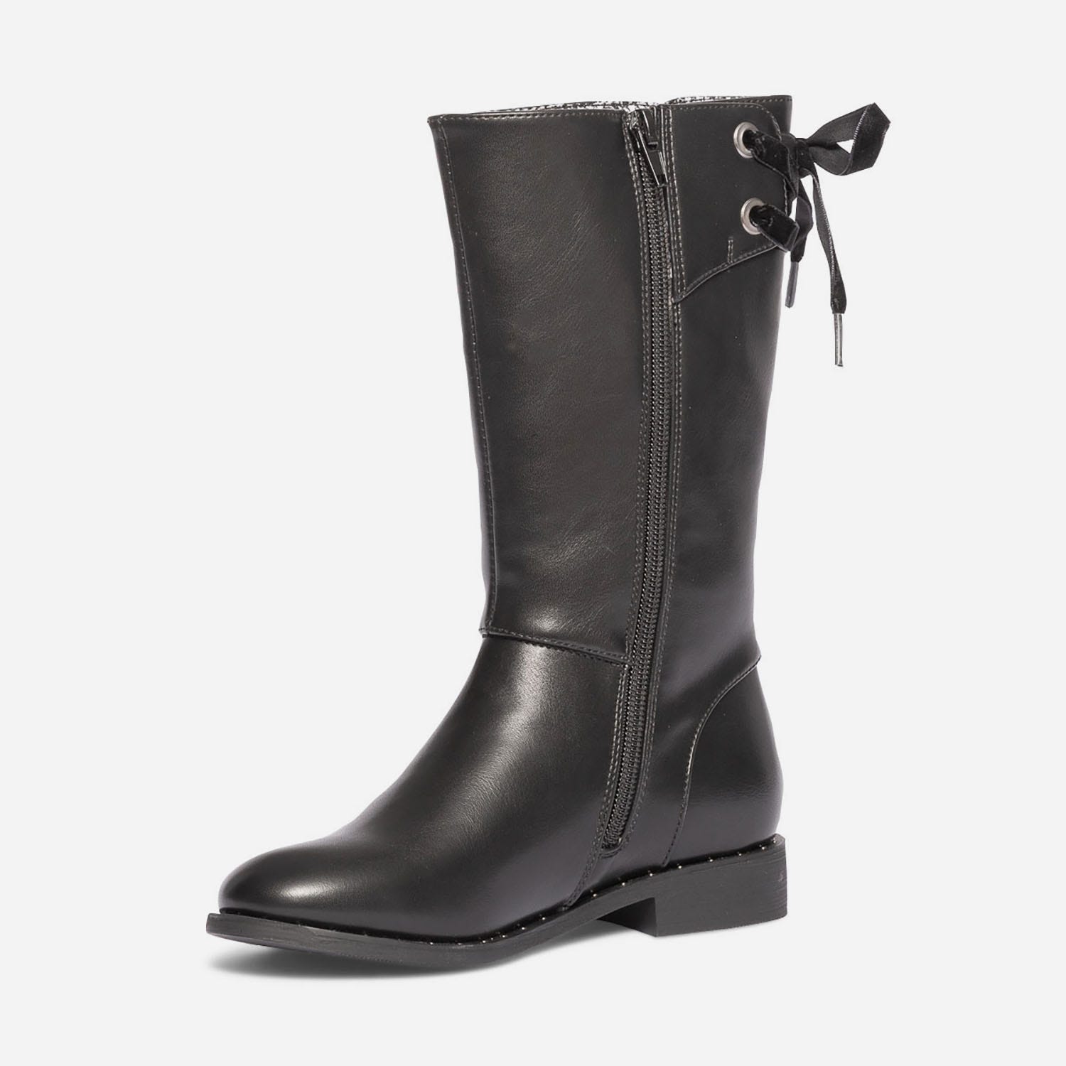 Botte noire avec ruban velours