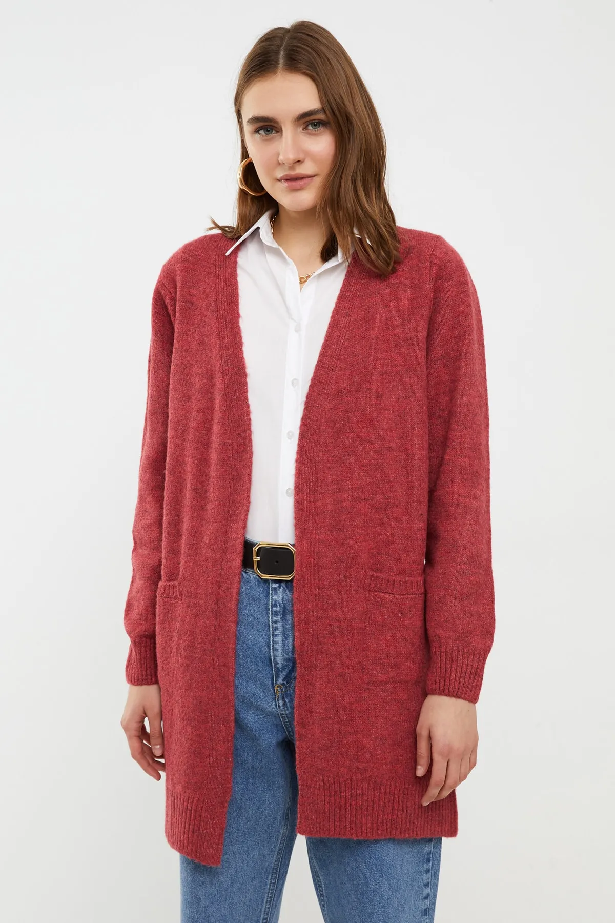 LC Waikiki  Strickjacke - Rot - Regular Fit