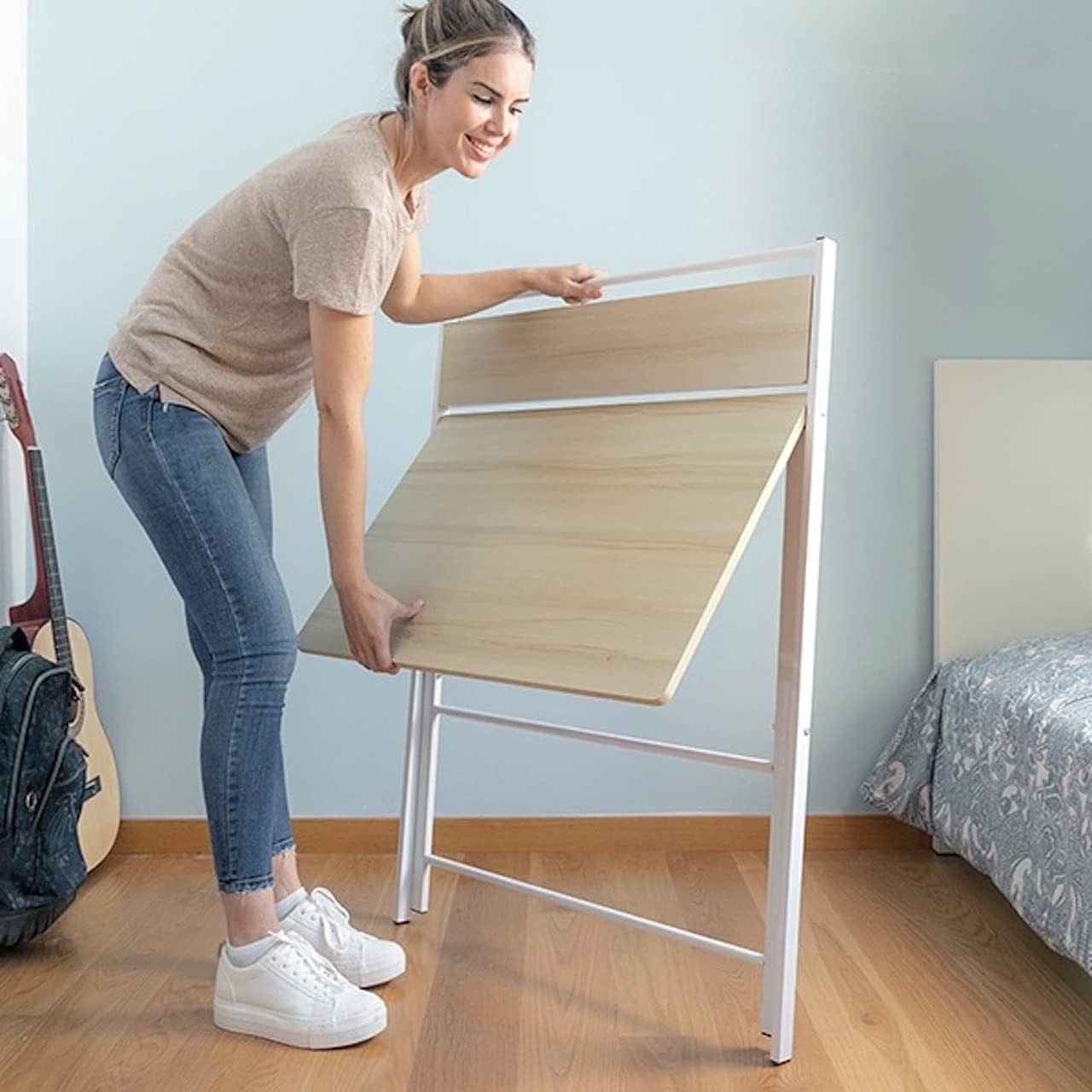 InnovaGoods Klapptisch klappbar mit Ablage,(1 St),Computertisch,Holz MDF