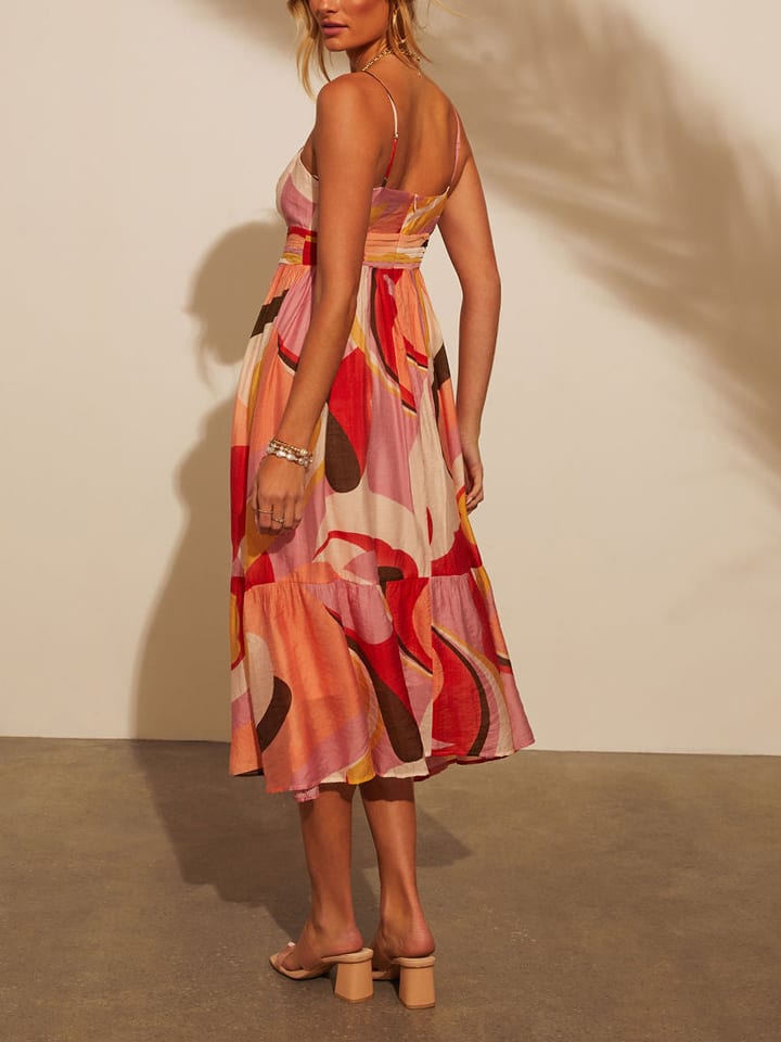 Milan Kiss Kleid in Rosa/ Aprciot/ Rot günstig kaufen