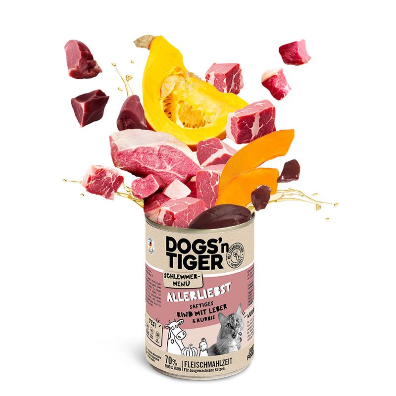 Sparpaket Dogs'n Tiger Schlemmermenü 12 x 400 g