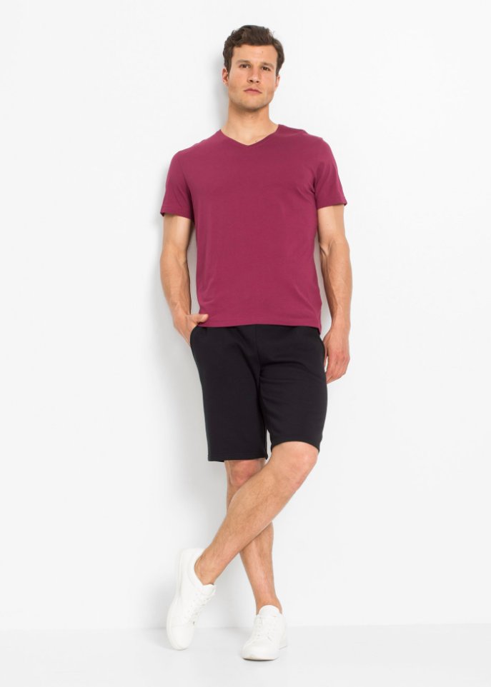 T-Shirt mit V-Ausschnitt (3er Pack)