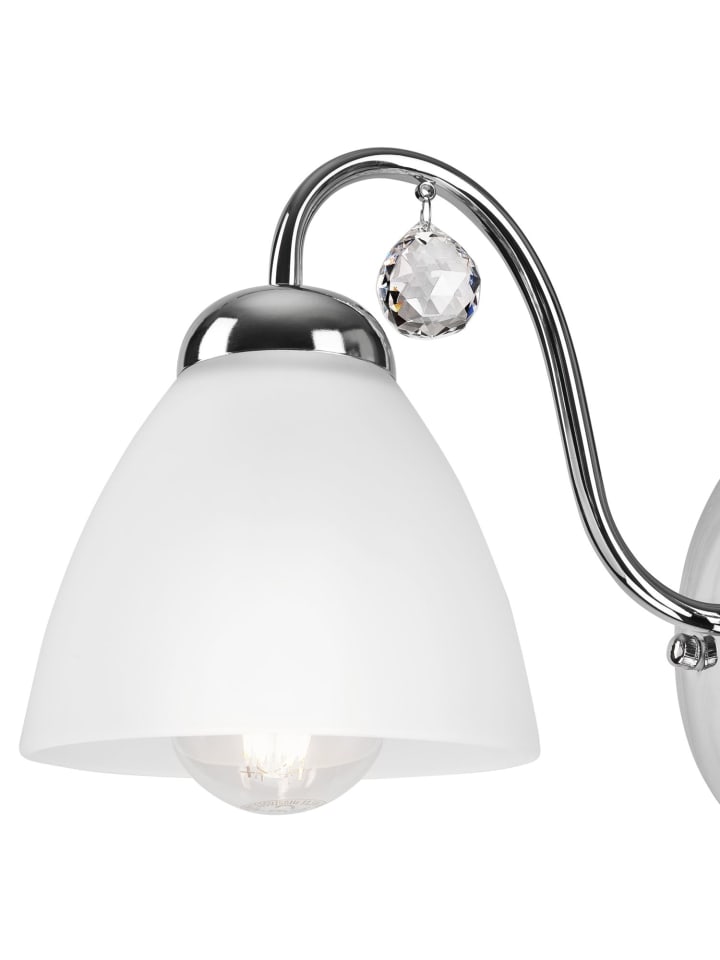 Licht-Erlebnisse Wandlampe in Chrom Weiß günstig kaufen onesize