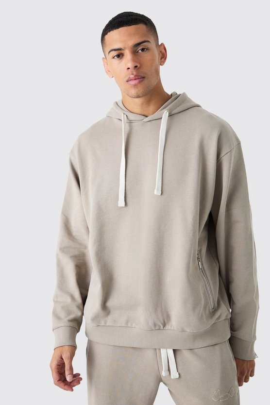 Oversize Hoodie mit gerippter Applikation