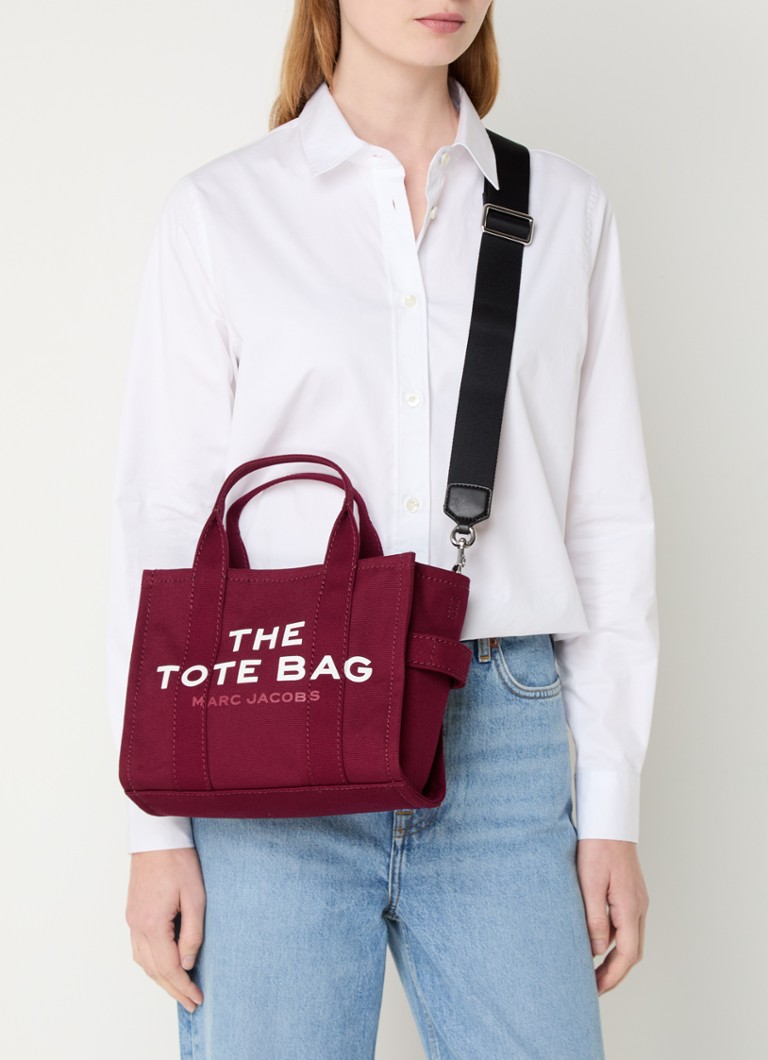 Marc Jacobs The Small Tote audekla rokassoma ar logotipu