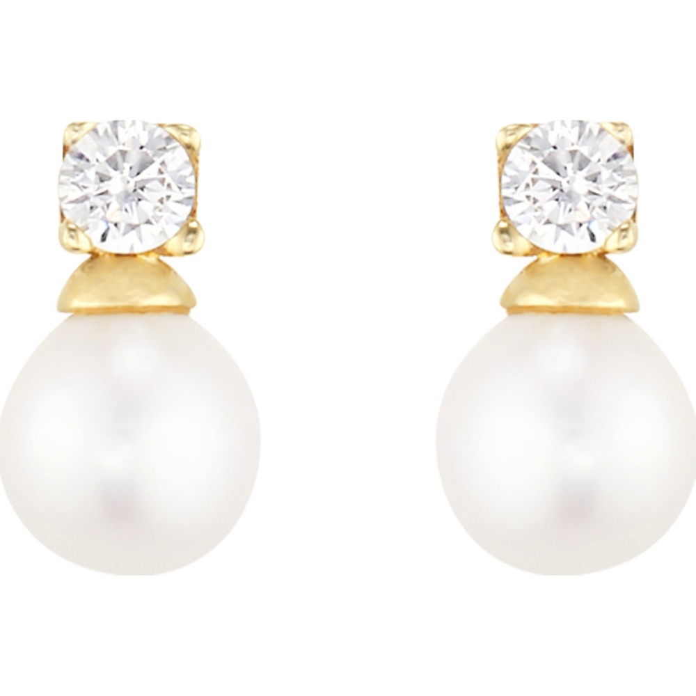 Valeria Boucles d'oreilles à fermoir à poussette 375 Or jaune Boucles d'oreilles