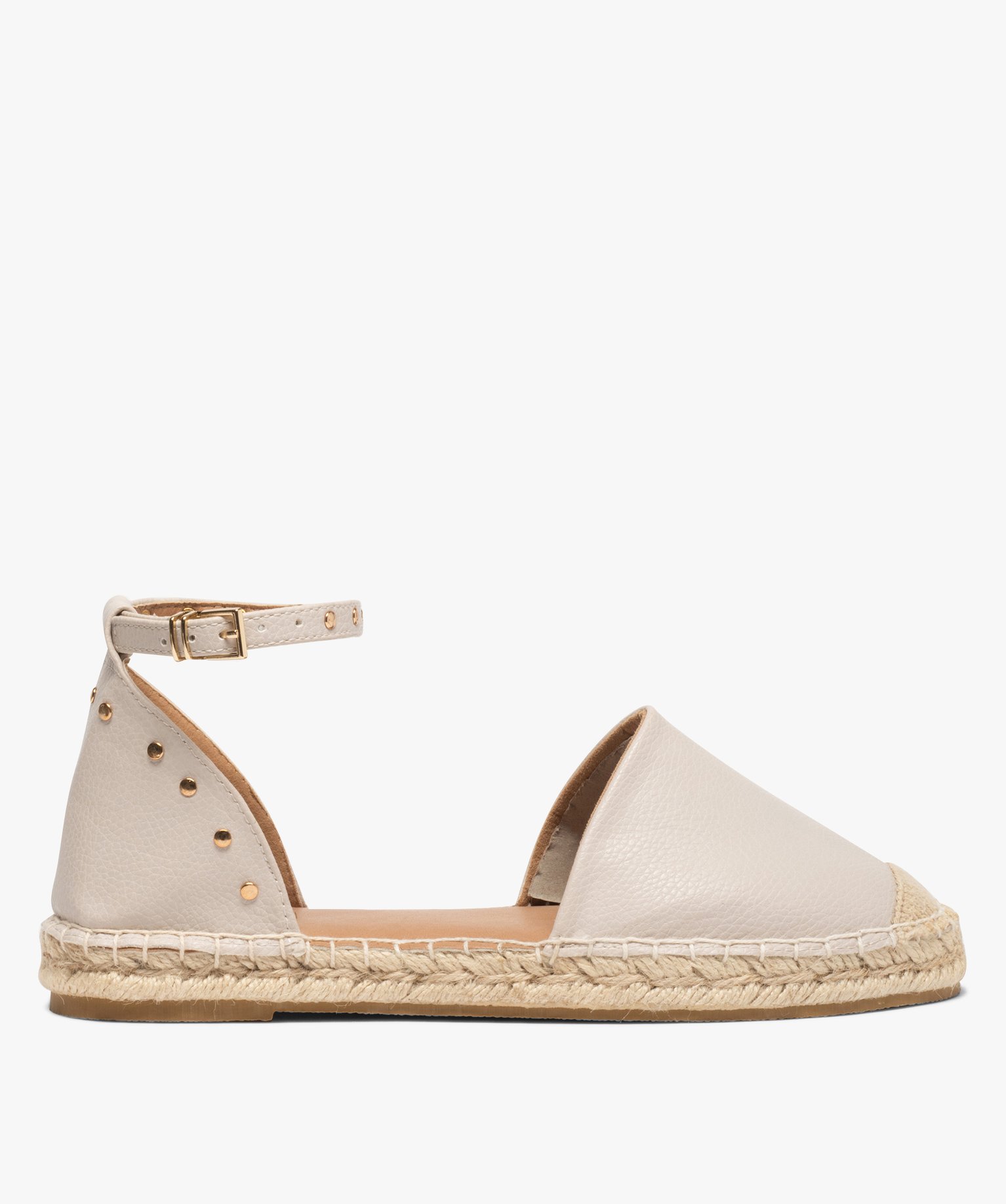 Sandales femme à bout fermé et semelle de corde Only blanc | GEMO