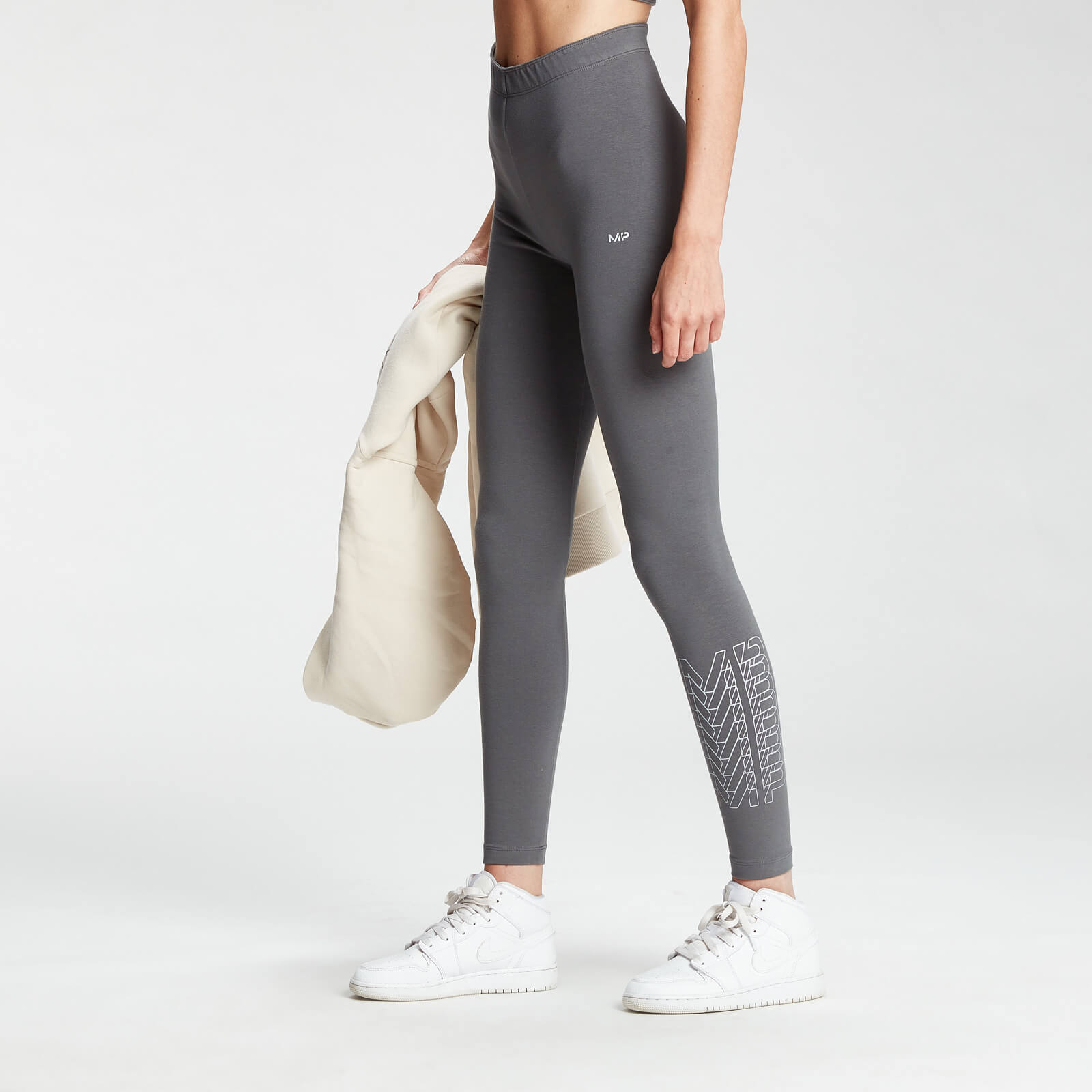 Legging à imprimé répétitif MP pour femmes – Carbone