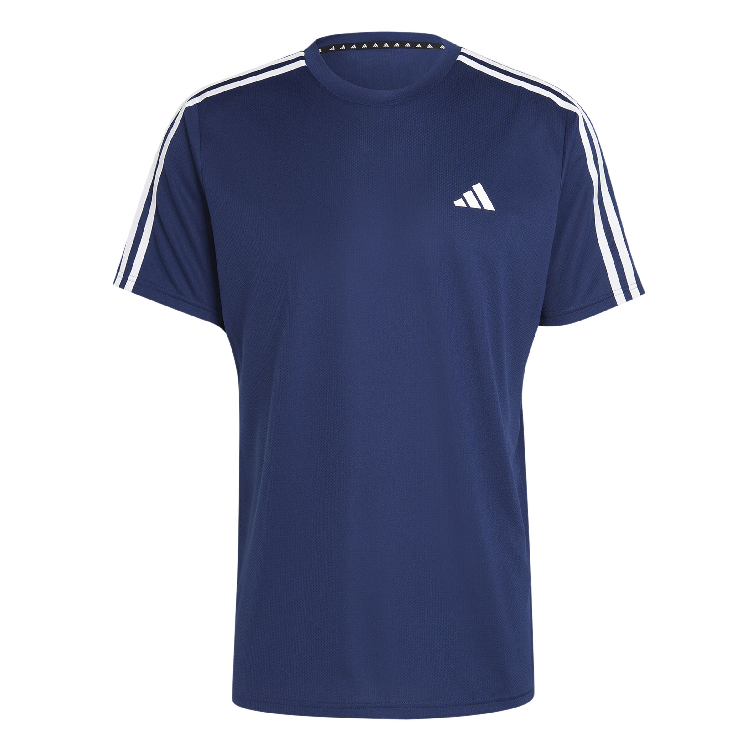 Training Essential Base 3 Stripes T-Shirt Herren - Dunkelblau, Weiß