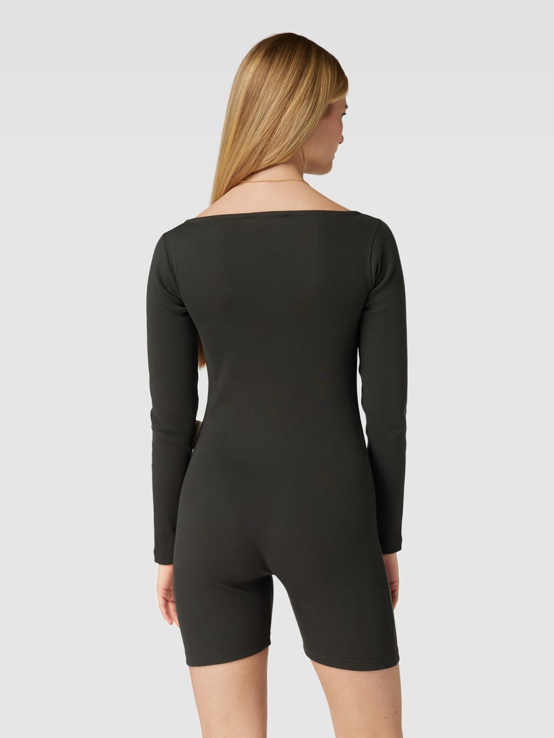 Jumpsuit mit Rippenstruktur Modell 'Diane' in anthrazit