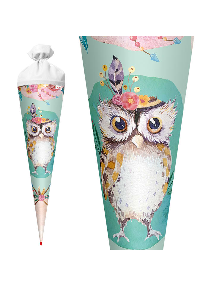 ROTH Schultüte groß Eule Lieselotte 70 cm in Grün günstig kaufen onesize