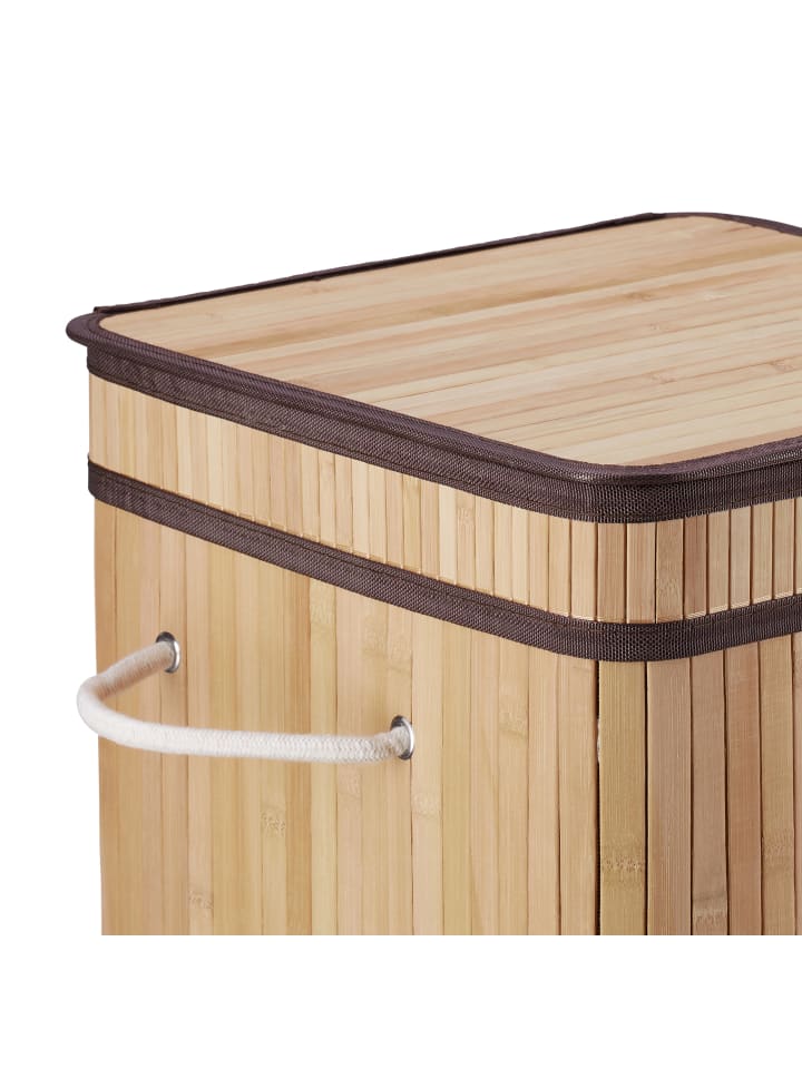 relaxdays Wäschekorb in Natur - (B)36 x (H)63 x (T)36 cm günstig kaufen onesize