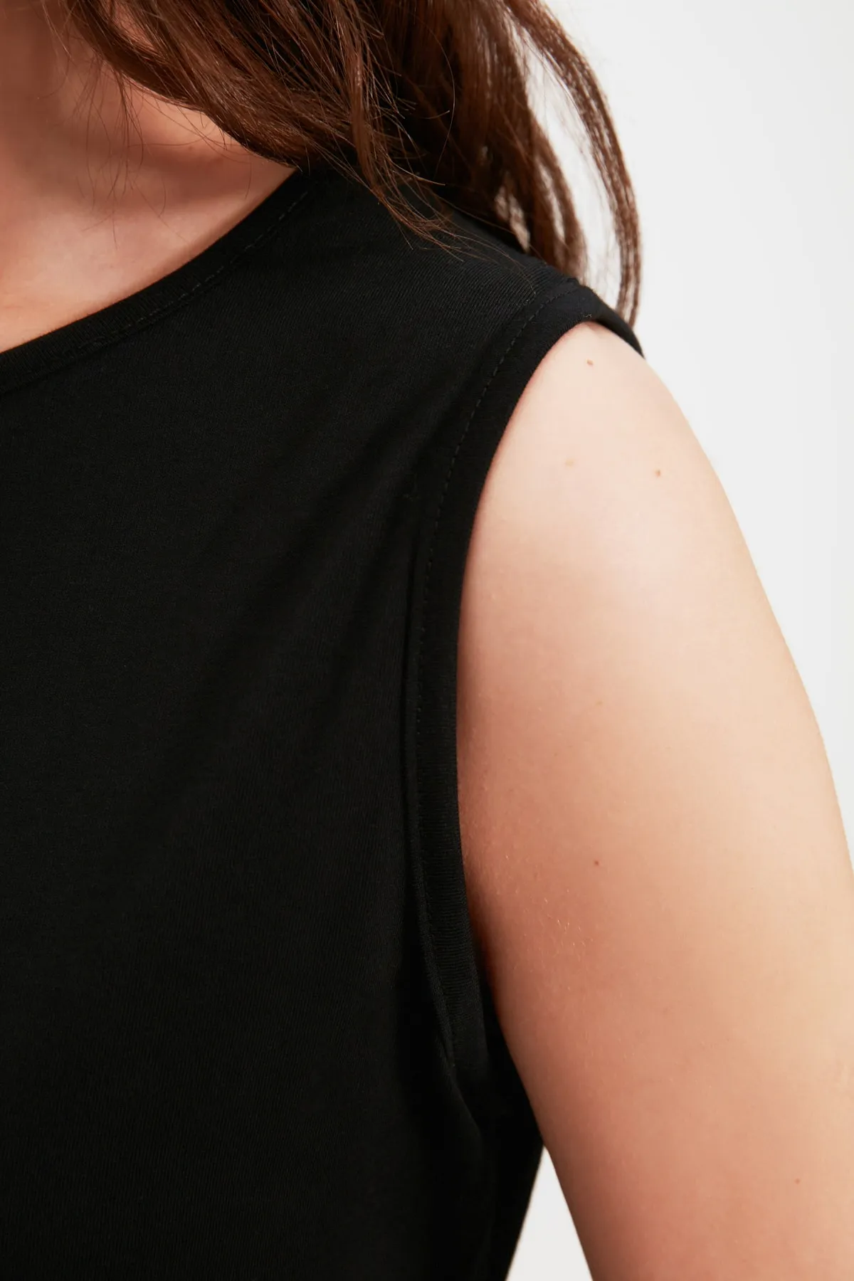 Trendyol Modest  Black-Skin 2er-Pack Strickkleid aus 100 % Baumwolle mit Futter TCTAW22UK0110