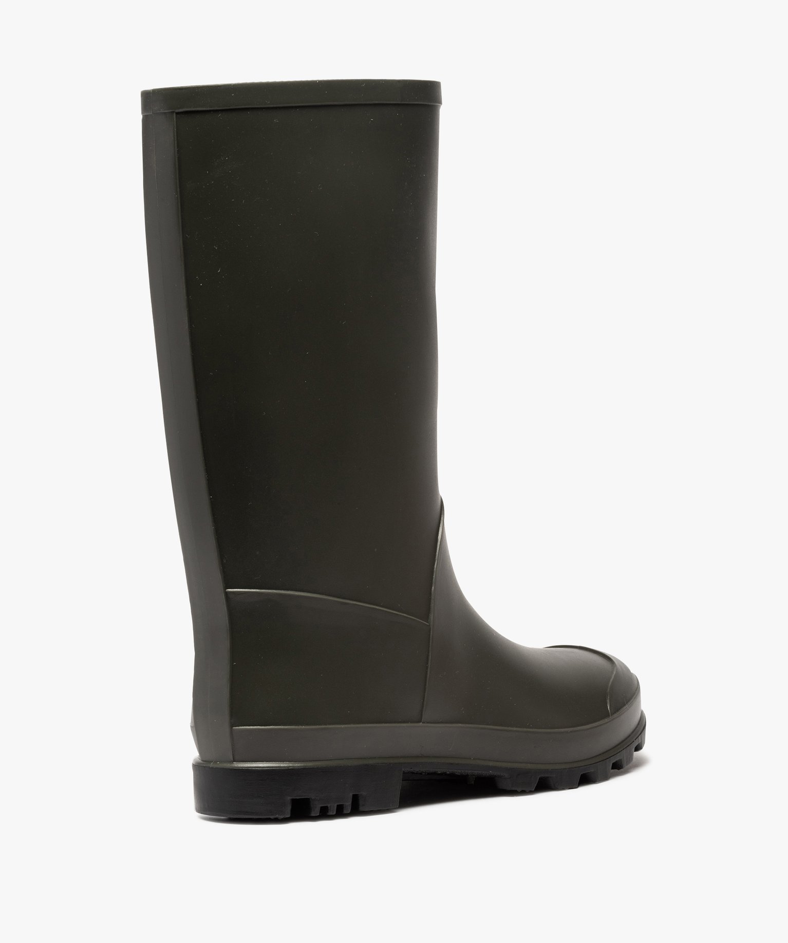 Bottes de pluie femme unies à semelle crantée kaki | GEMO