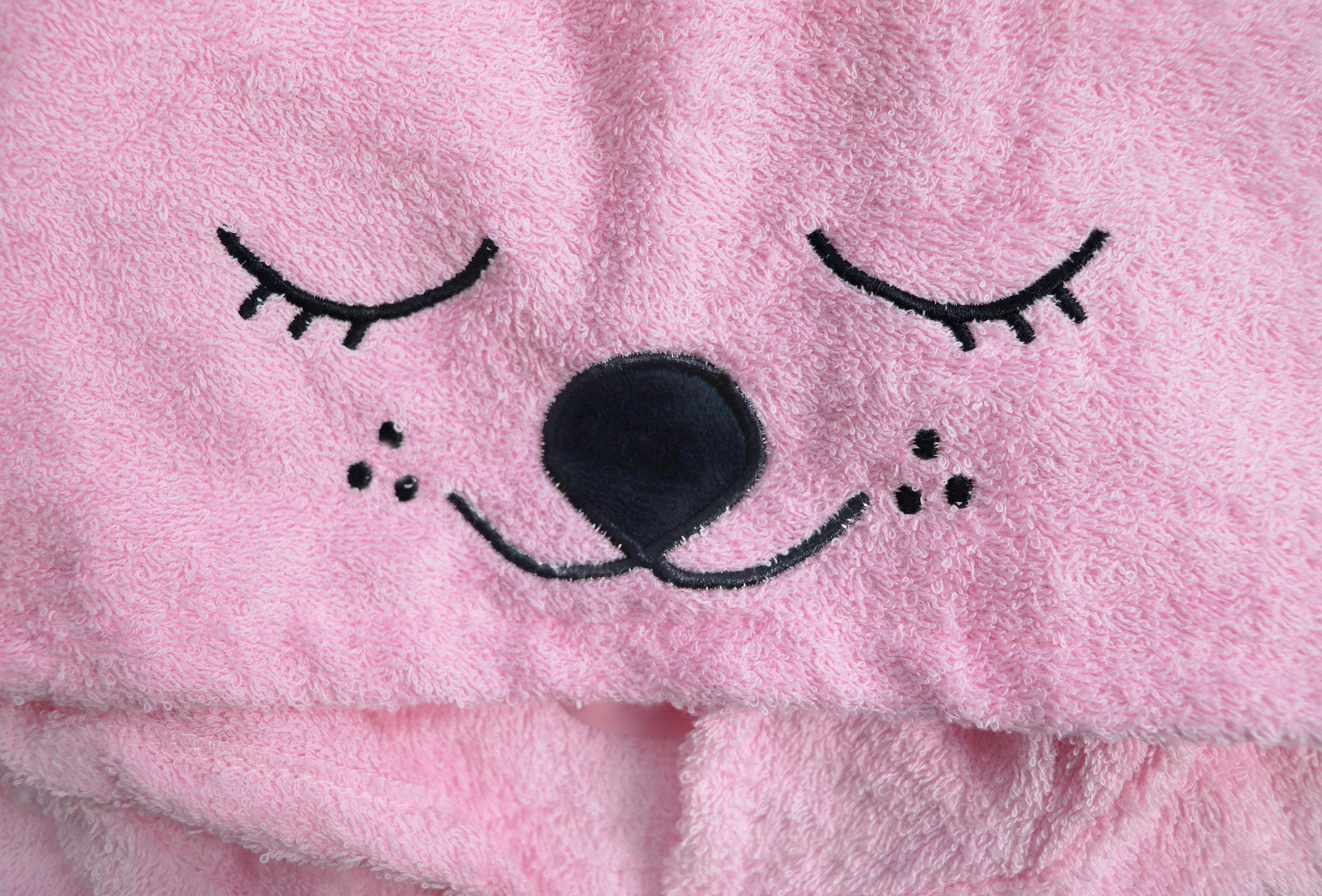 jilda-tex Kinderbademantel Happy, Kapuze, Gürtel, für Kinder im Alter von 2-3 Jahren in verschiedene Designs