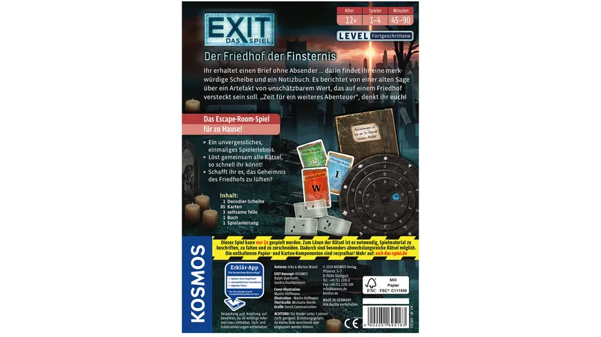 KOSMOS -  EXIT - Das Spiel: Der Friedhof der Finsternis - Level: Fortgeschrittene