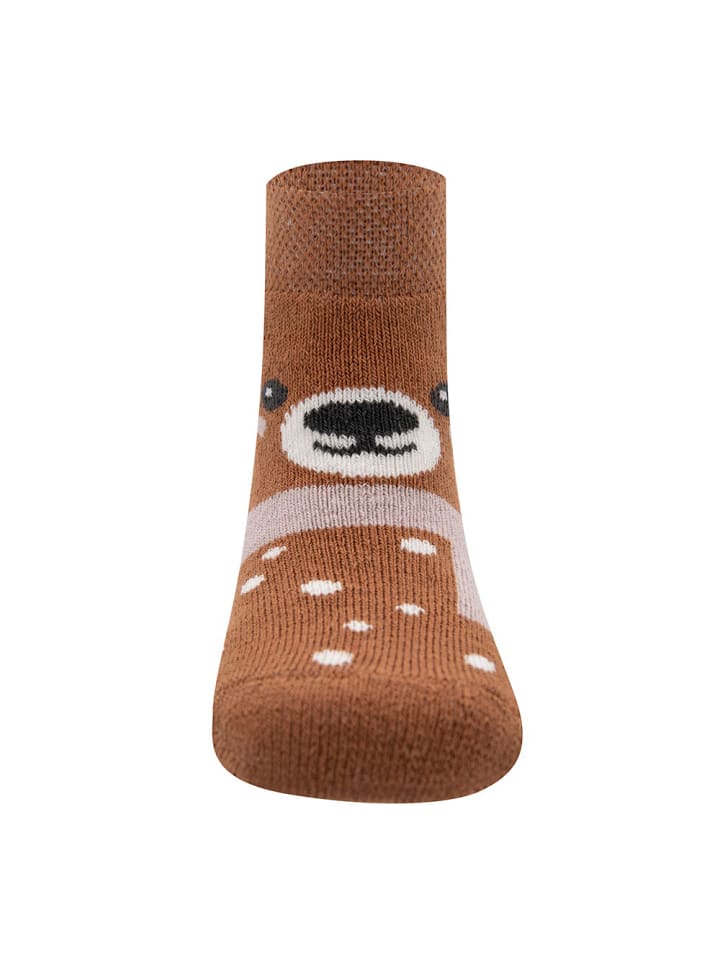 ewers 2er-Set Socken 2er Pack Thermo Teddygesicht in brick-beige mel. günstig kaufen