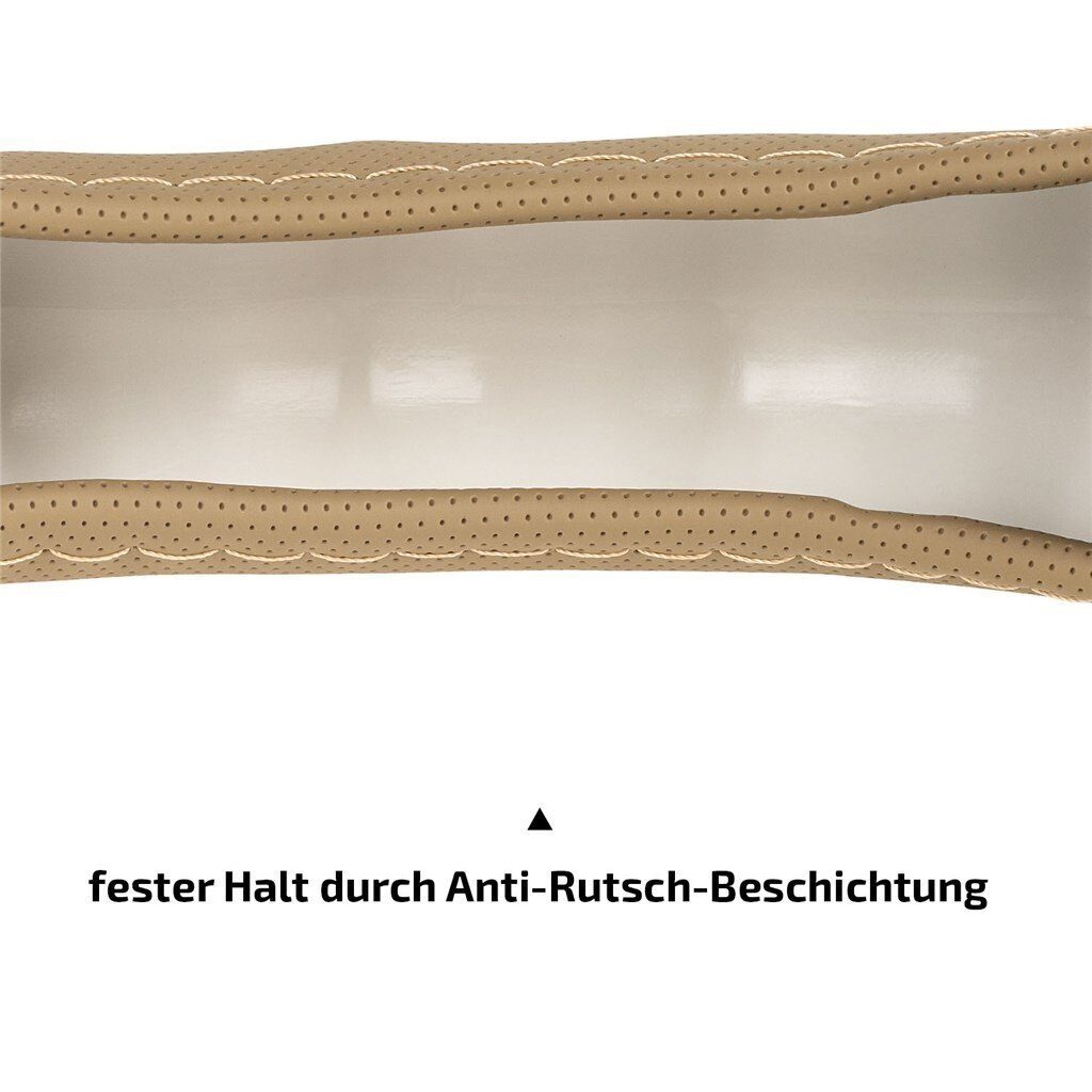 HEYNER Lenkradbezug Premium Lenkradhülle beige