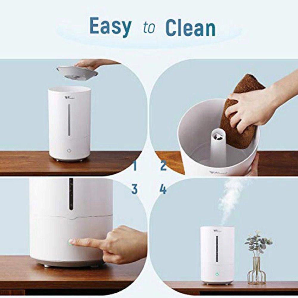 Amzdeal Luftbefeuchter HTJ-2195, 4,00 l Wassertank, ≤38dB Geräuschniveau, 3 stufiger elektrischer Raumbefeuchter