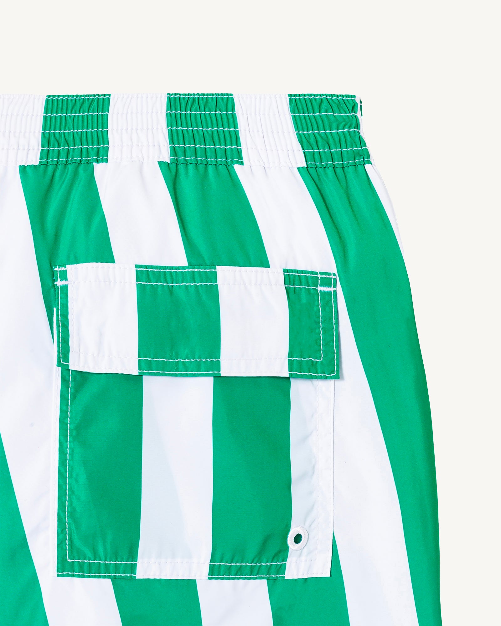 Short de bain Rayure vert/Blanc Dov