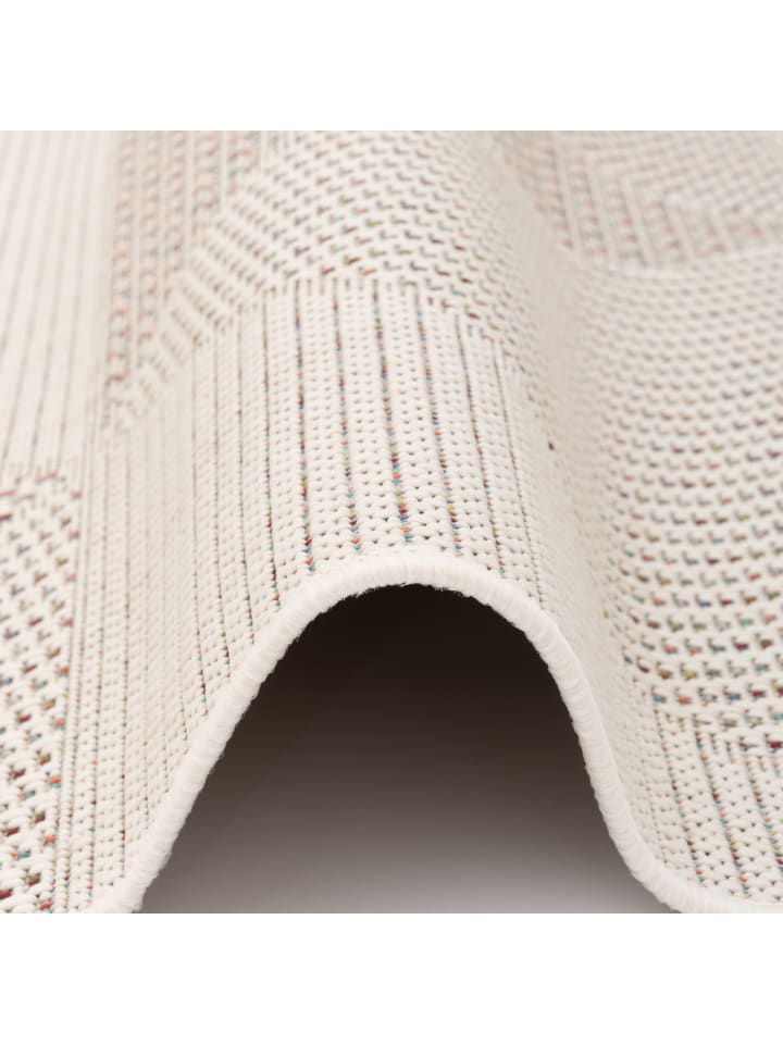 Pergamon In & Outdoor Teppich Flachgewebe  Campus Rauten in Beige günstig kaufen