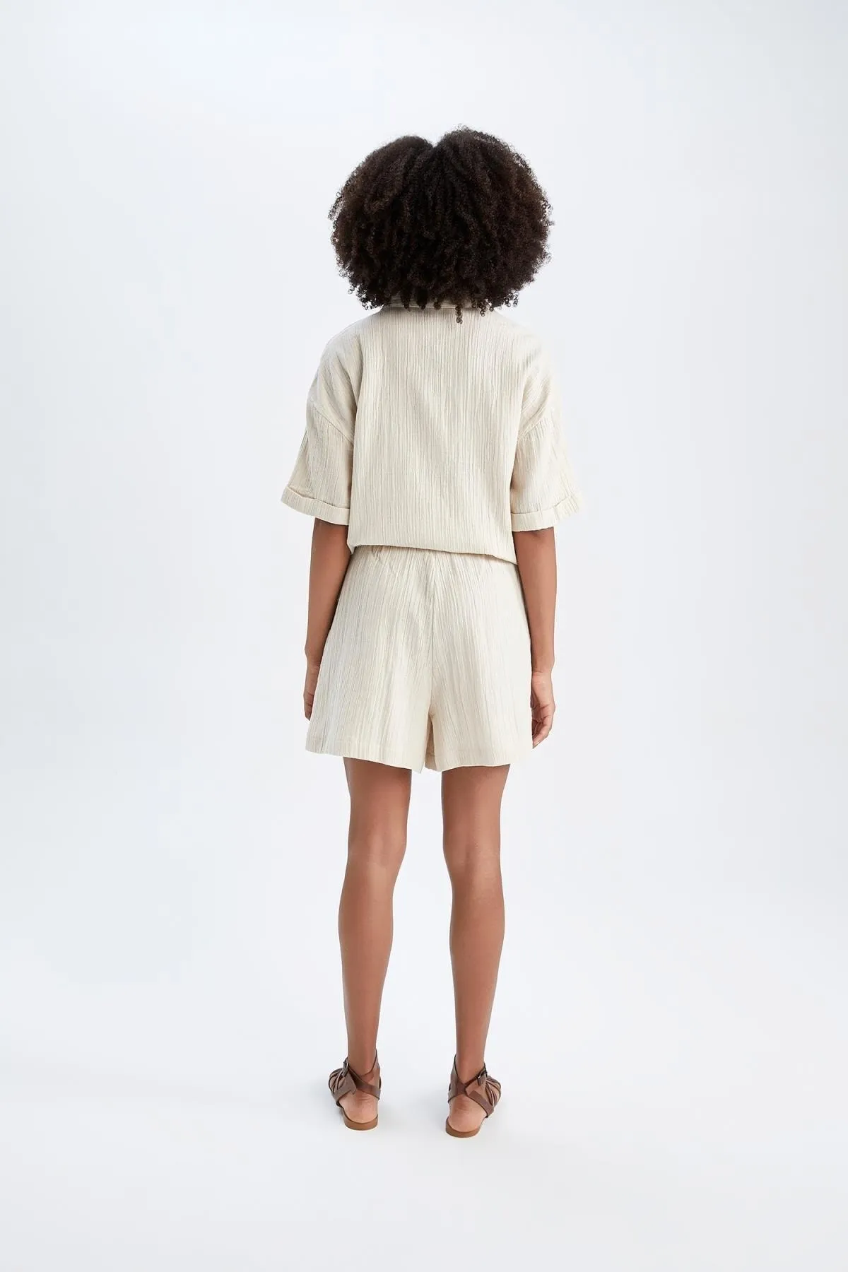 DeFacto  Regular-Fit-Shorts aus Musselin mit normaler Taille