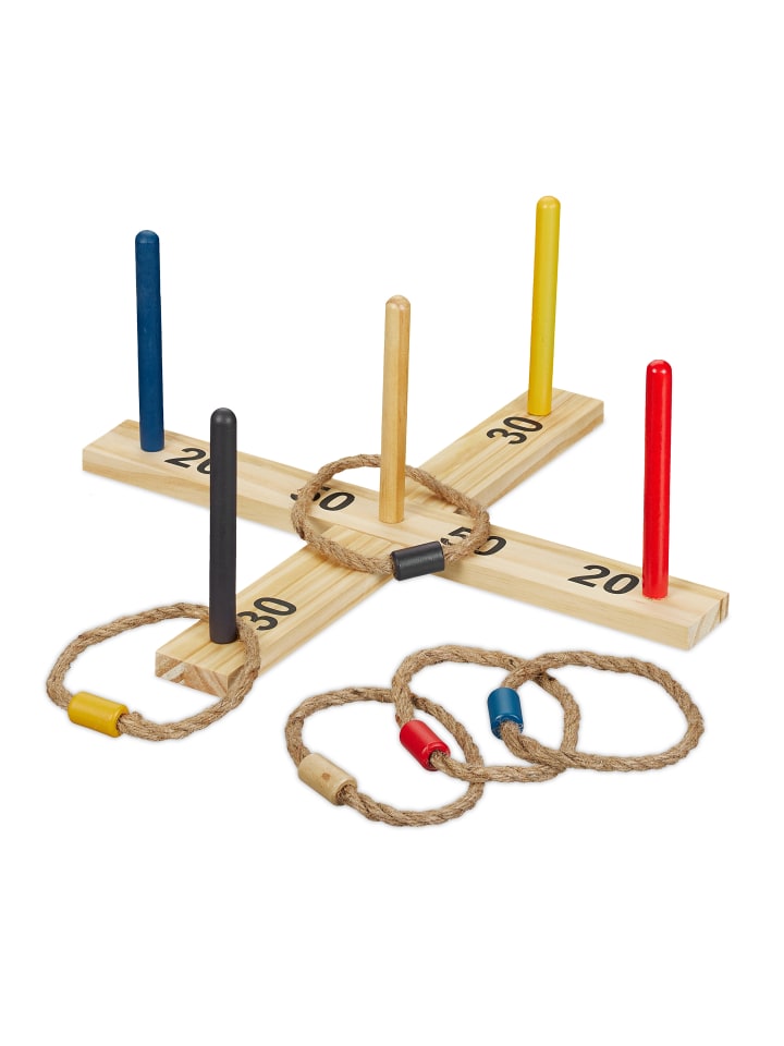 relaxdays Ringwurfspiel in Mehrfarbig günstig kaufen onesize