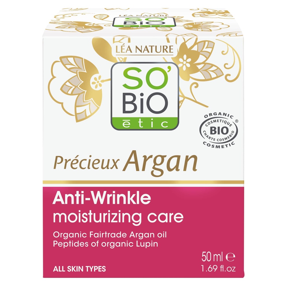 LÉA NATURE SO BiO étic Soin hydratant¹ Anti-Rides jour, Précieux Argan Soin hydratant