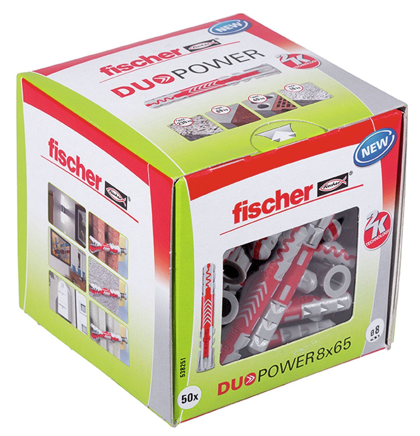 Fischer Befestigungstechnik Universaldübel Duopower, (50-tlg)