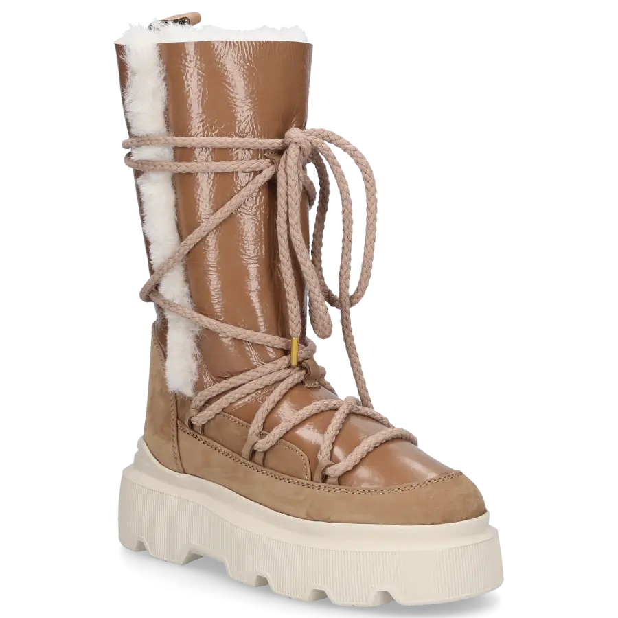 INUIKII - Stiefel ENDURANCE COZY Lackleder - braun
