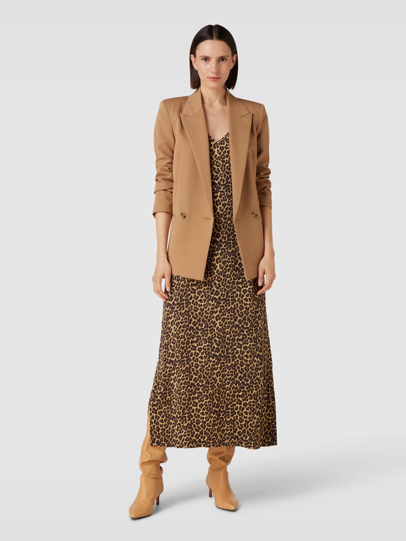 Midikleid aus Viskose in camel