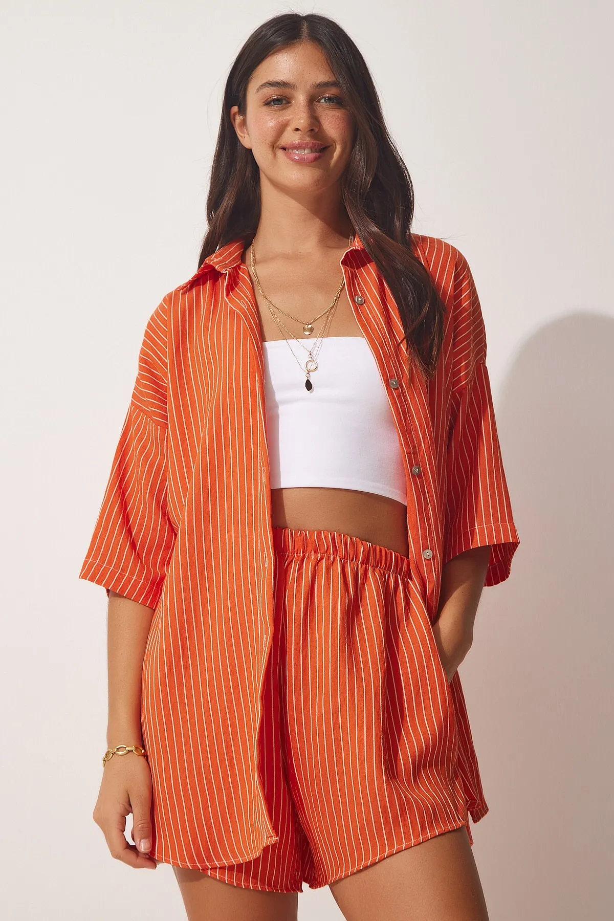 Happiness İstanbul  Zweiteiler - Orange - Regular Fit